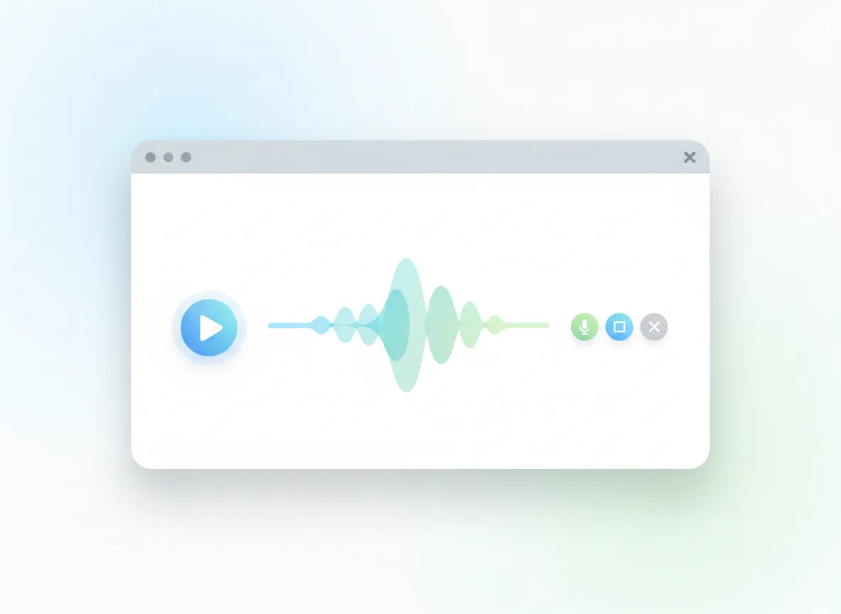 Interactive AI voice agent demo widget mockup